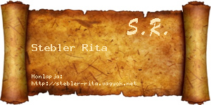 Stebler Rita névjegykártya